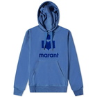 Isabel Marant Men's Miley Logo Hoody in Slate Blue