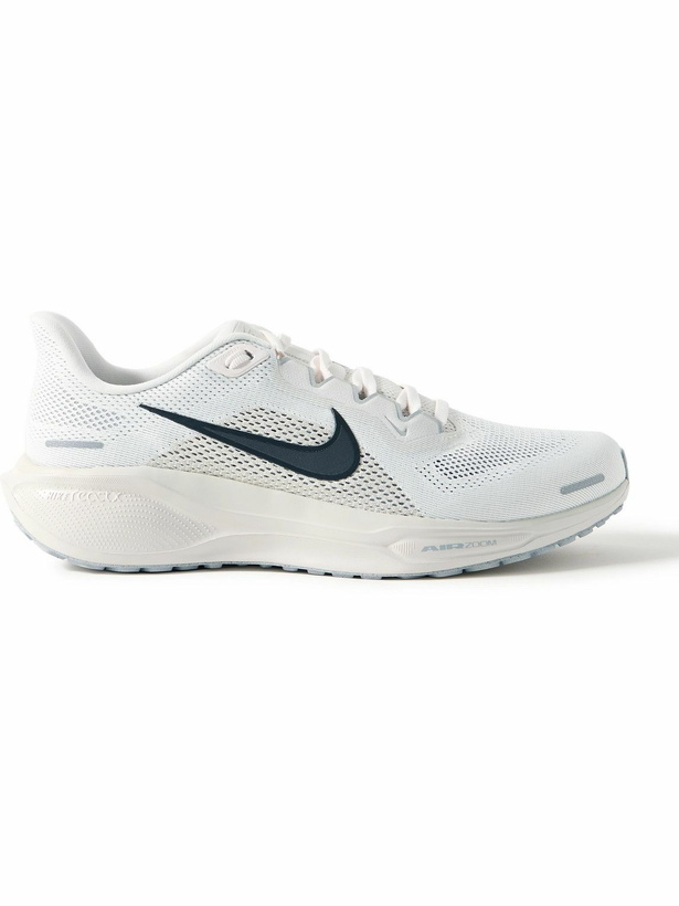 Photo: NIKE RUNNING - Air Zoom Pegasus 41 Rubber-Trimmed Mesh Running Sneakers - Gray