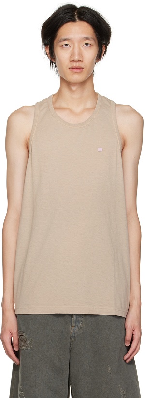 Photo: Acne Studios Beige Relaxed-Fit Tank Top