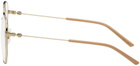 Gucci Gold Rectangular Glasses