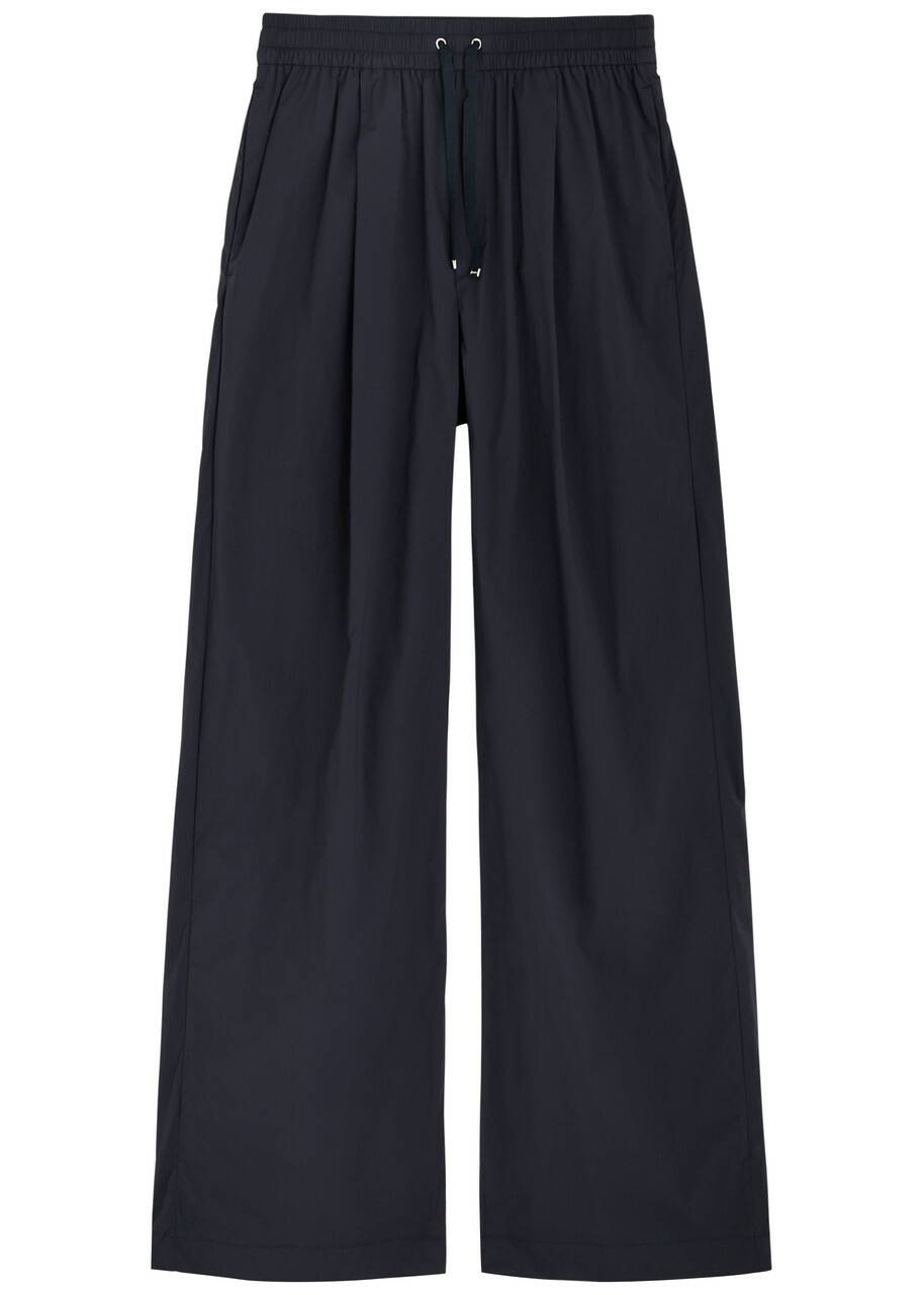 Herno Wide-leg Stretch-nylon Trousers Navy