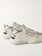 AMIRI - Bone Runner Leather and Suede-Trimmed Mesh Sneakers - Neutrals