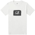 C.P. Company Men's Stitch Block Logo T-Shirt in Gauze White