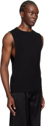 Peter Do Black Creased Muscle Tank Top