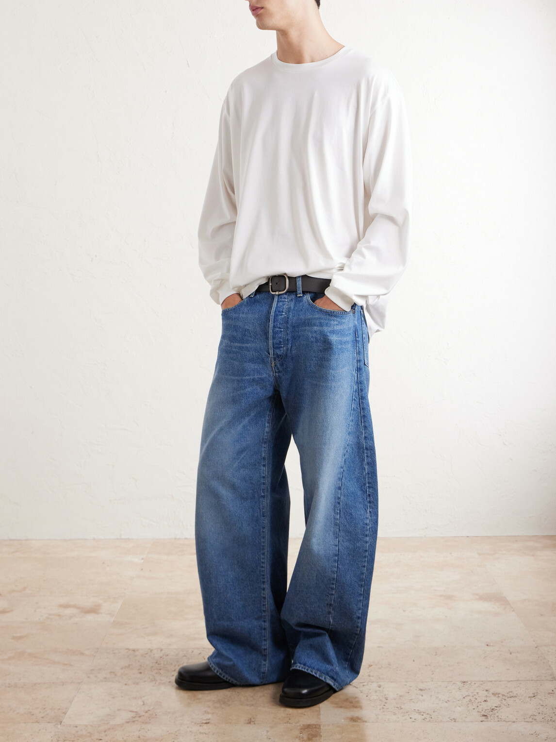 ssstein - Deformation Panelled Wide-Leg Jeans - Blue