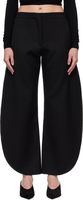 Photo: ALAÏA Black Petal Wool Trousers