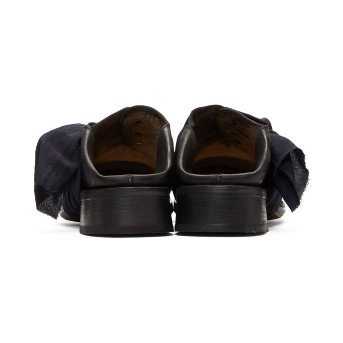 Cherevichkiotvichki Black Worn-In One-Piece Slip-On Derbys