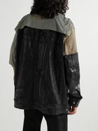 DRKSHDW by Rick Owens - Aqua Panelled Distressed Coated Denim Jacket - Multi