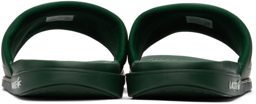 Lacoste Green Croco Dualiste Slides