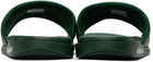 Lacoste Green Croco Dualiste Slides