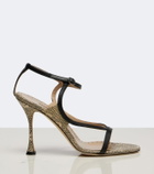 Manolo Blahnik Tibula snake-effect leather sandals
