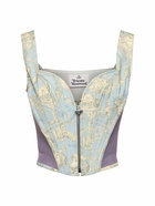 VIVIENNE WESTWOOD Printed Cotton Zip Corset