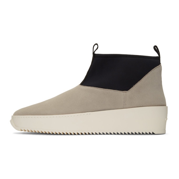Fear of God Grey and Black Polar Wolf Chelsea Boots Fear Of God
