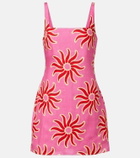 Cala de la Cruz Printed linen minidress