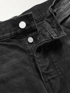 AMIRI - Paint-Splattered Distressed Denim Shorts - Black