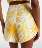 Cala de la Cruz Bahamas printed linen shorts