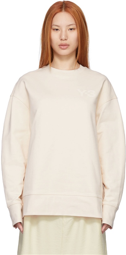 Photo: Y-3 Beige Cotton Sweatshirt