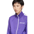 Palm Angels Purple and White Classic Track Jacket