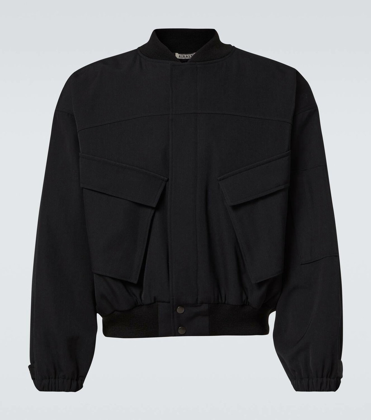 ジャケット・アウター auralee WOOL GABARDINE FLIGHT BLOUSON Auralee Padded wool gabardine blouson Auralee