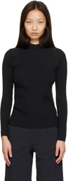 Veilance Black Conic Wool Midlayer Sweater