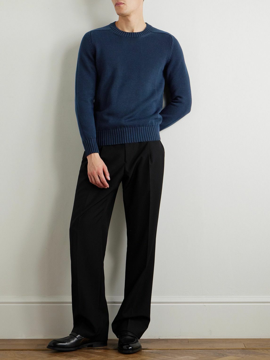 Anderson & Sheppard - Cotton Sweater - Blue
