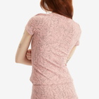 Fruity Booty Women's Posy Jaquard Short Sleeve Top in Pink/Grey