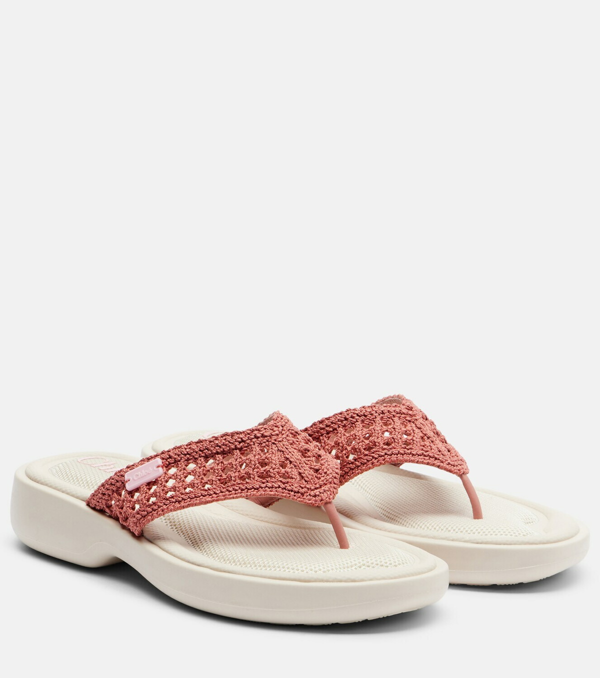 Chloé La Poolette crochet thong sandals