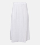 Velvet Virginia linen midi skirt