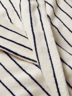 TEKLA - Striped Organic Cotton-Terry Robe - Neutrals