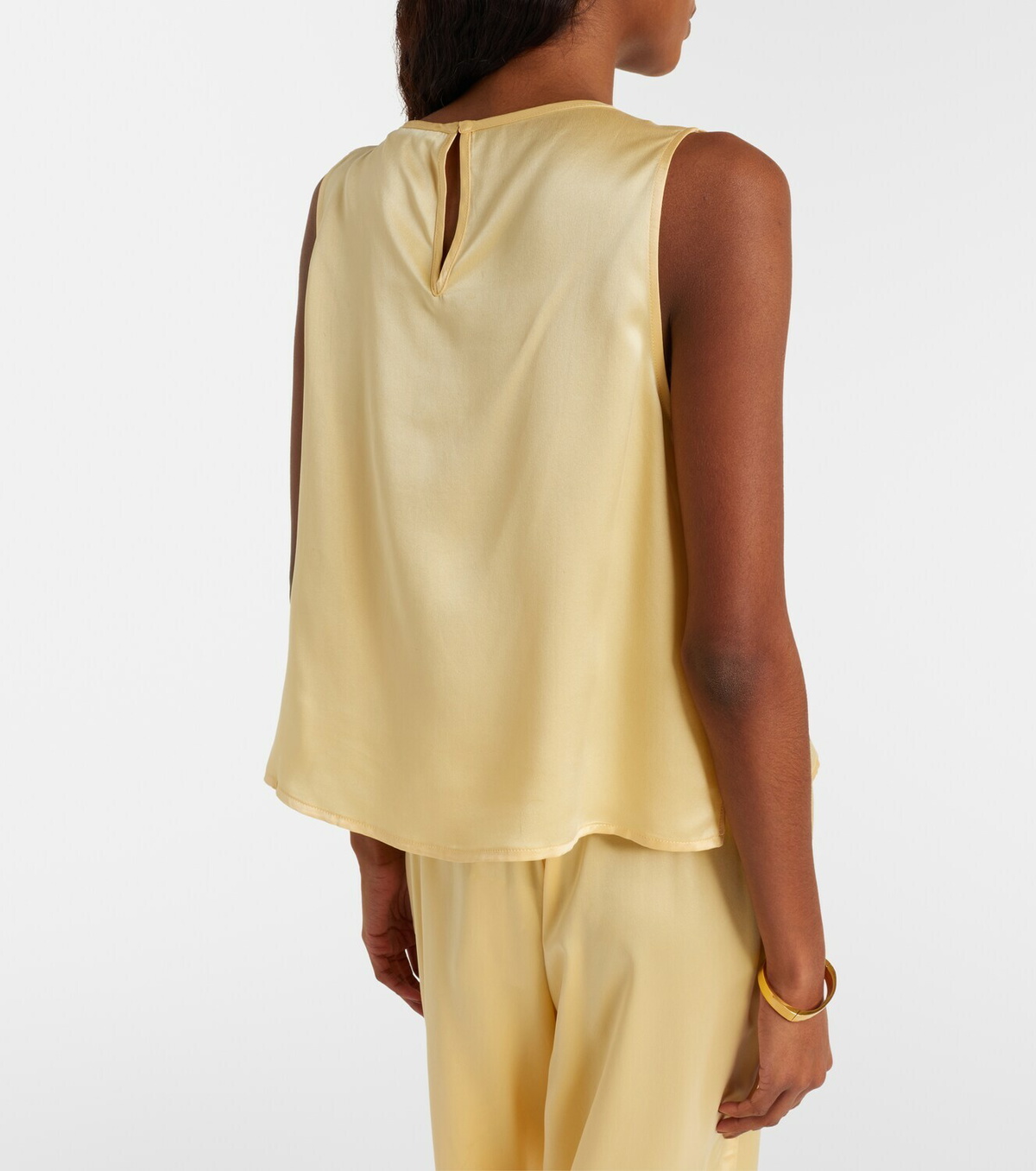 Asceno Sofia silk charmeuse tank top