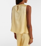 Asceno Sofia silk charmeuse tank top