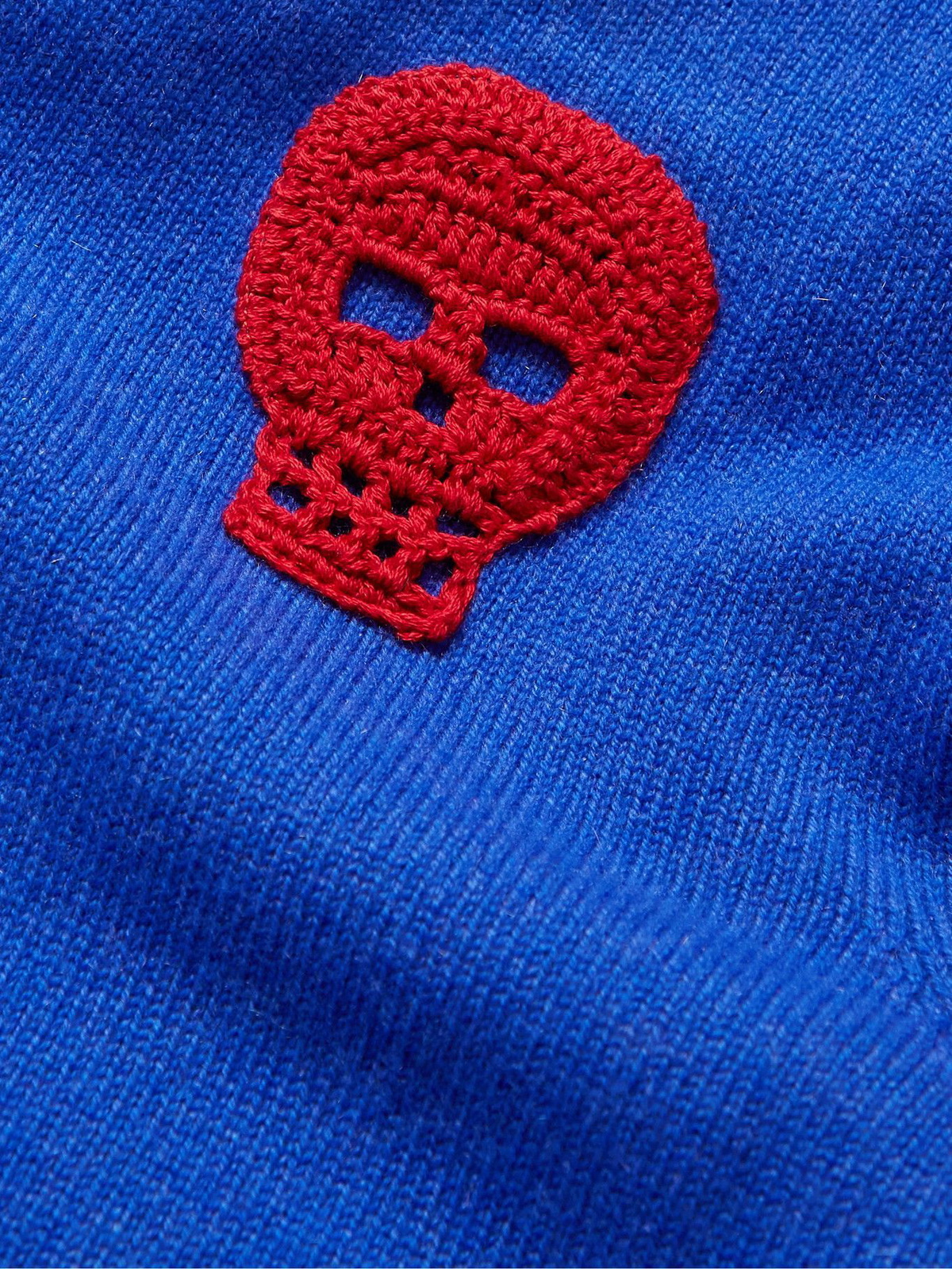 ALEXANDER MCQUEEN - Slim-Fit Crochet-Trimmed Cashmere Sweater