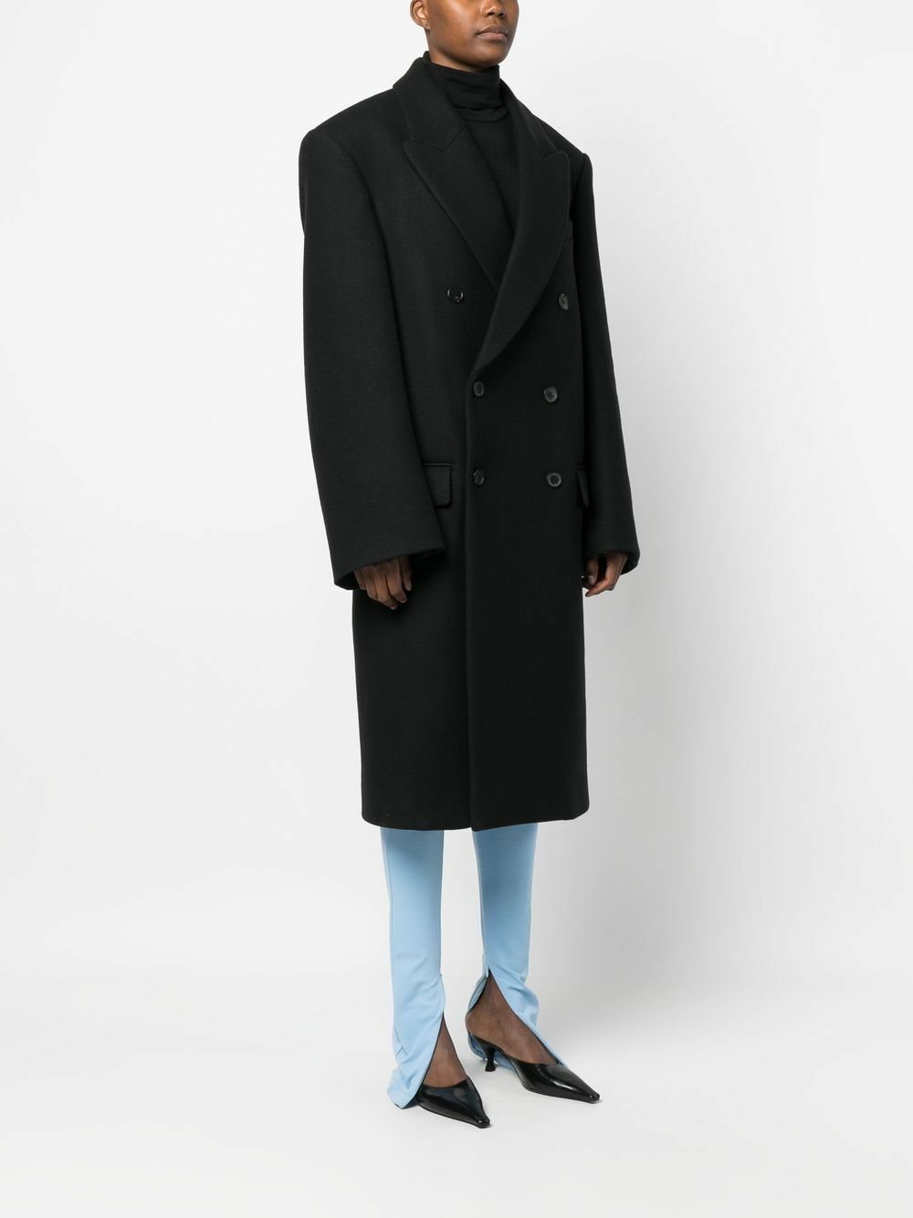 WARDROBE.NYC X Hailey Bieber Black Wool Coat