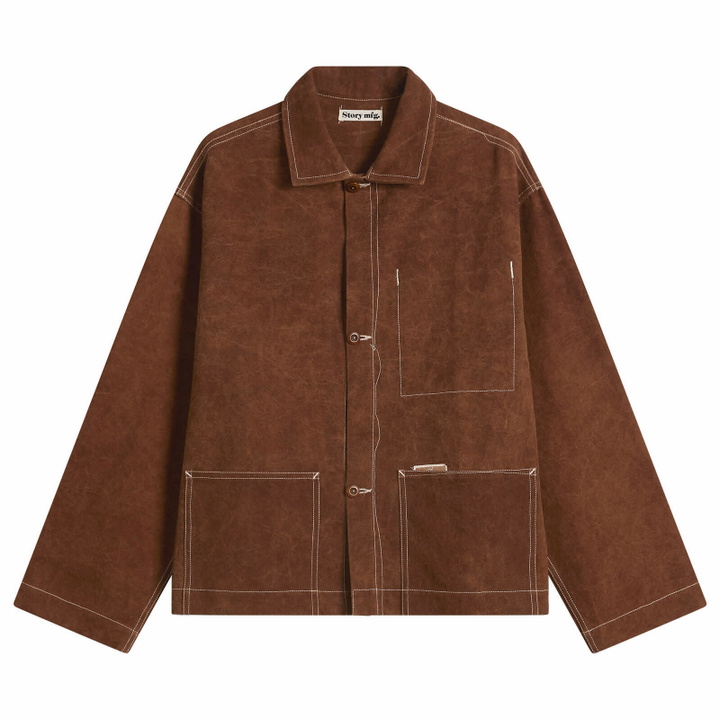 Photo: Story mfg. Men's Canvas Sot Jacket in Brown Wonky-Wear