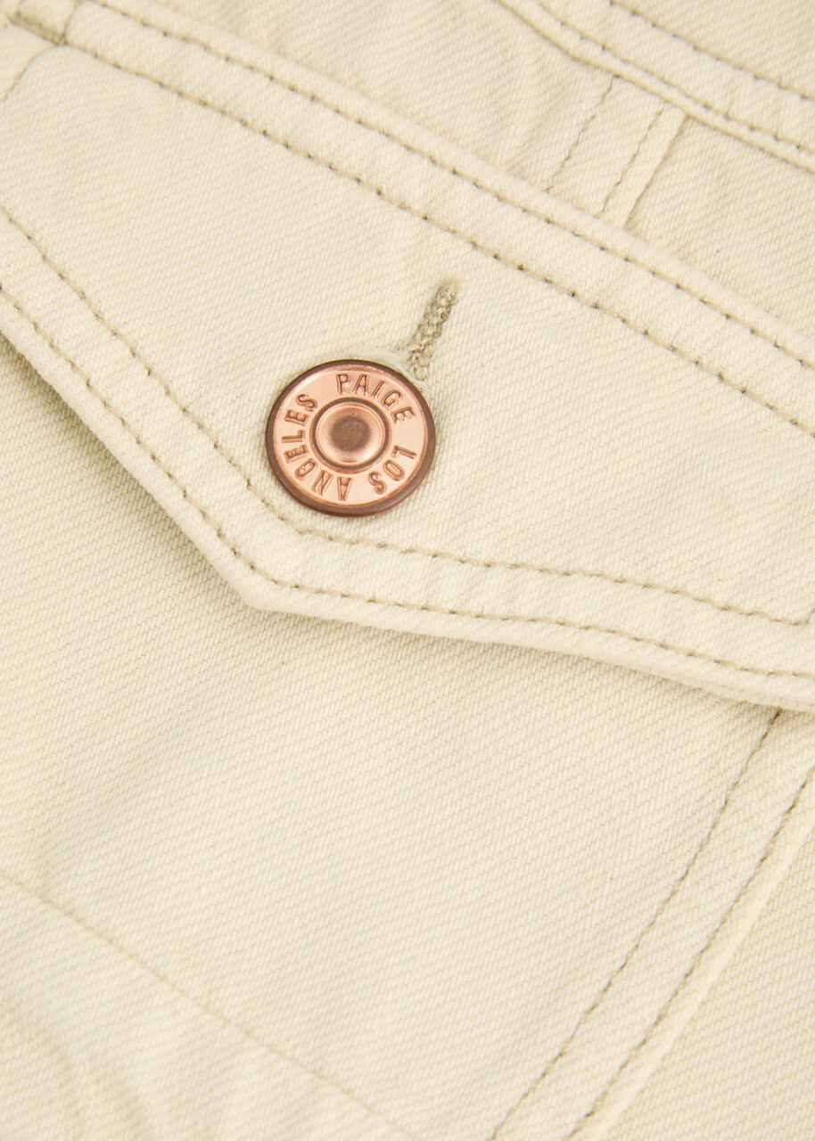 Paige Scout Panelled Cotton-blend Overshirt Jacket Ecru