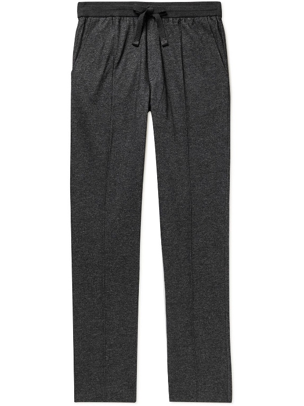 Photo: Brioni - Tapered Cashmere and Cotton-Blend Suit Trousers - Gray