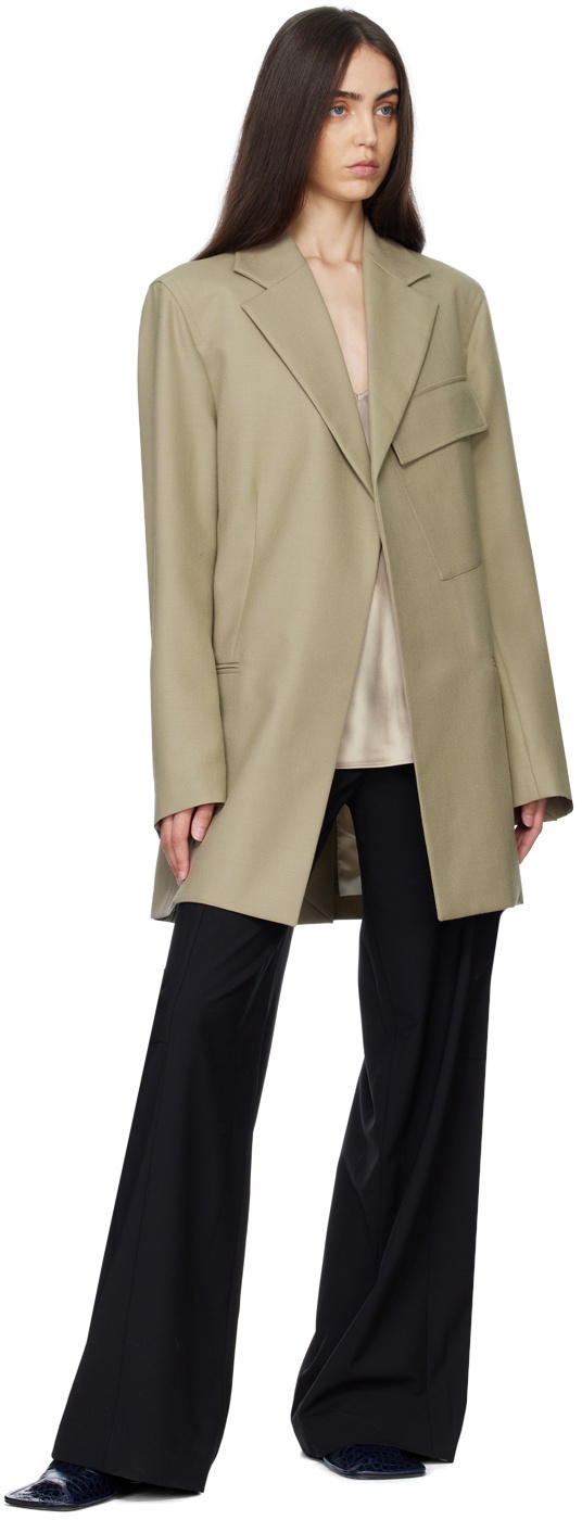 GAUCHERE Black Wide-Leg Cargo Trousers