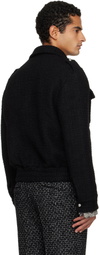 Ernest W. Baker Black Military Bomber Jacket