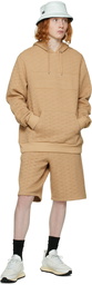 Balmain Tan Jacquard Hoodie