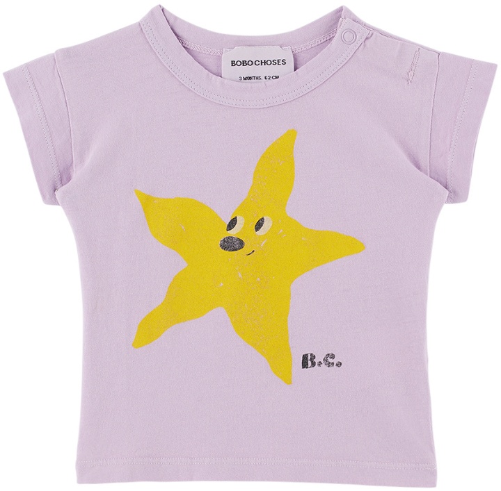 Photo: Bobo Choses Baby Purple Starfish T-Shirt