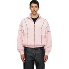Off-White Pink Relaxed Garment Dyed Track Jacket