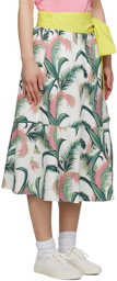 Maison Kitsuné Multicolor Hotel Olympia Edition Palm Frond Midi Skirt