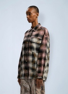 Palm Angels Curved Logo Coated Checkshirt