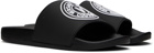 Versace Jeans Couture Black Embossed Slides