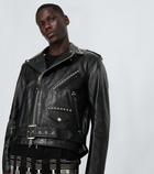 Sacai - x Schott studded leather jacket