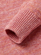 INIS MEÁIN - Slim-Fit Mélange Linen Sweater - Red