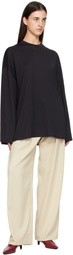 The Frankie Shop Black Rio Oversized Sleeve T-shirt