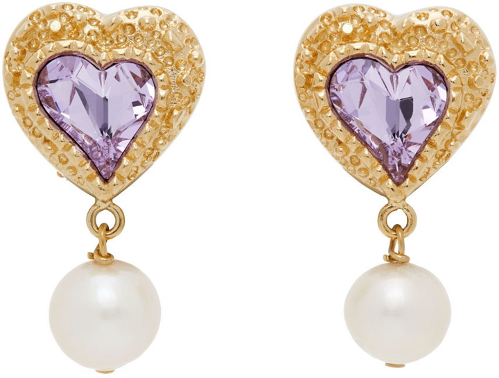 Photo: Safsafu Pink Eden Love Clip-On Earrings