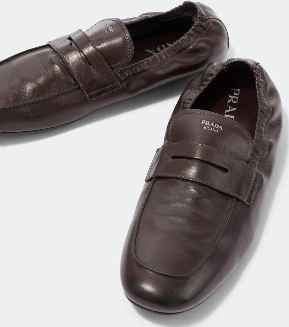 Prada Leather penny loafers
