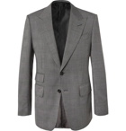 TOM FORD - Black Shelton Slim-Fit Prince of Wales Checked Stretch-Wool Suit Jacket - Men - Gray